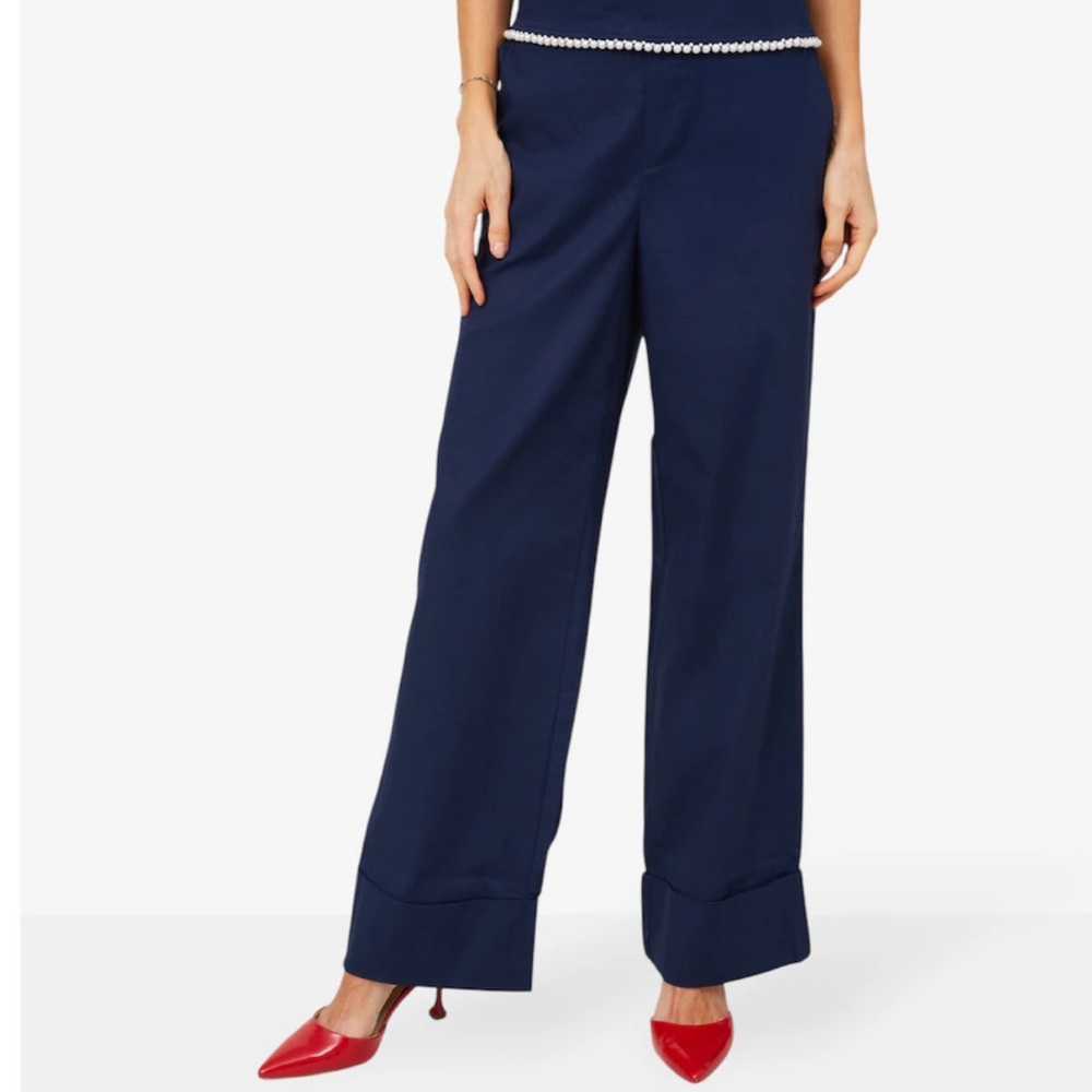Stacy London Navy Stretch Suit Pants SP
